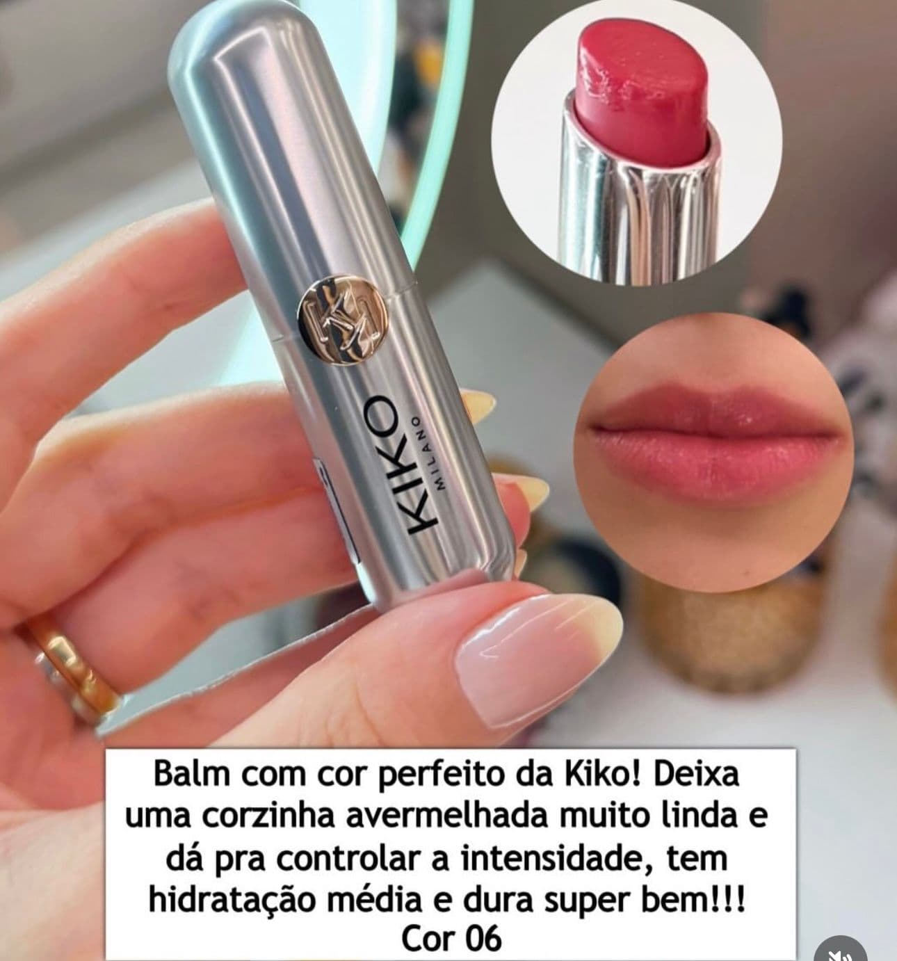 KIKO MILANO Coloured Balm Hidratante Labial Colorido Cor 08 Almond