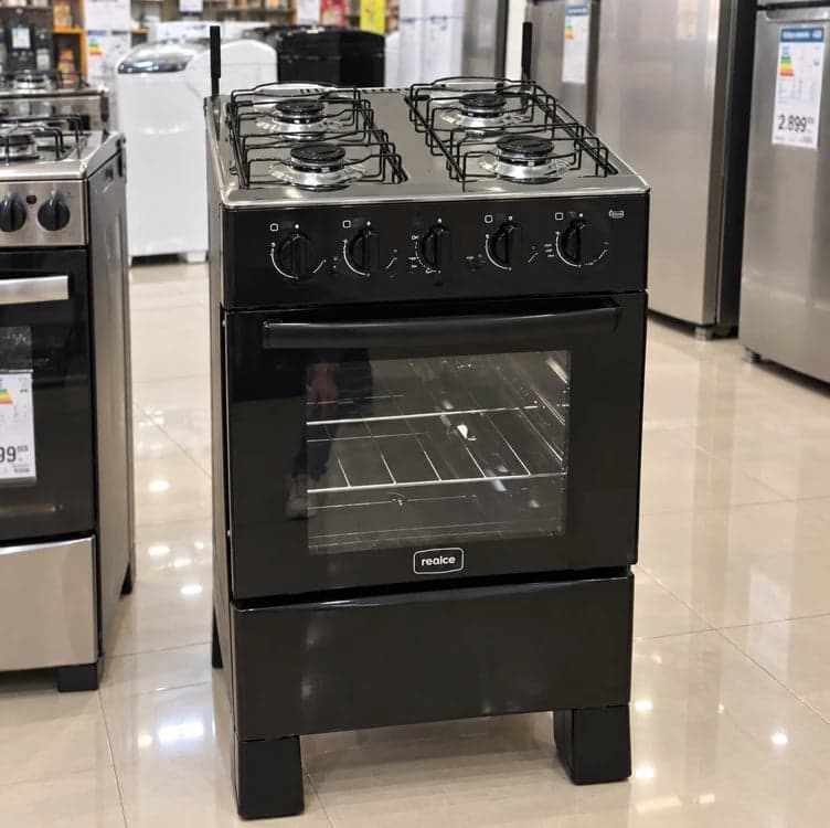 Fogão Realce Ares 4 Bocas Com Acendimento Manual - Bivolt - Preto
