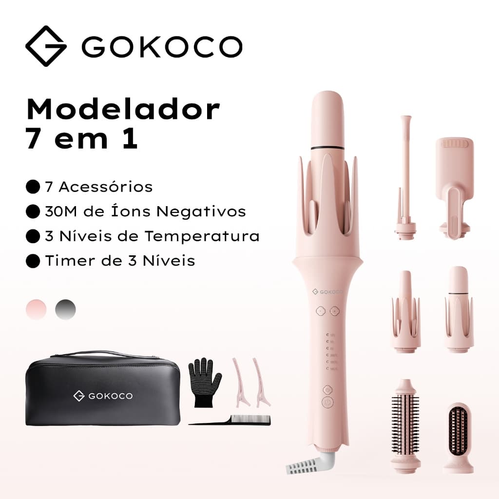 GOKOCO 7 em 1 Modelador de Cachos Multifuncional