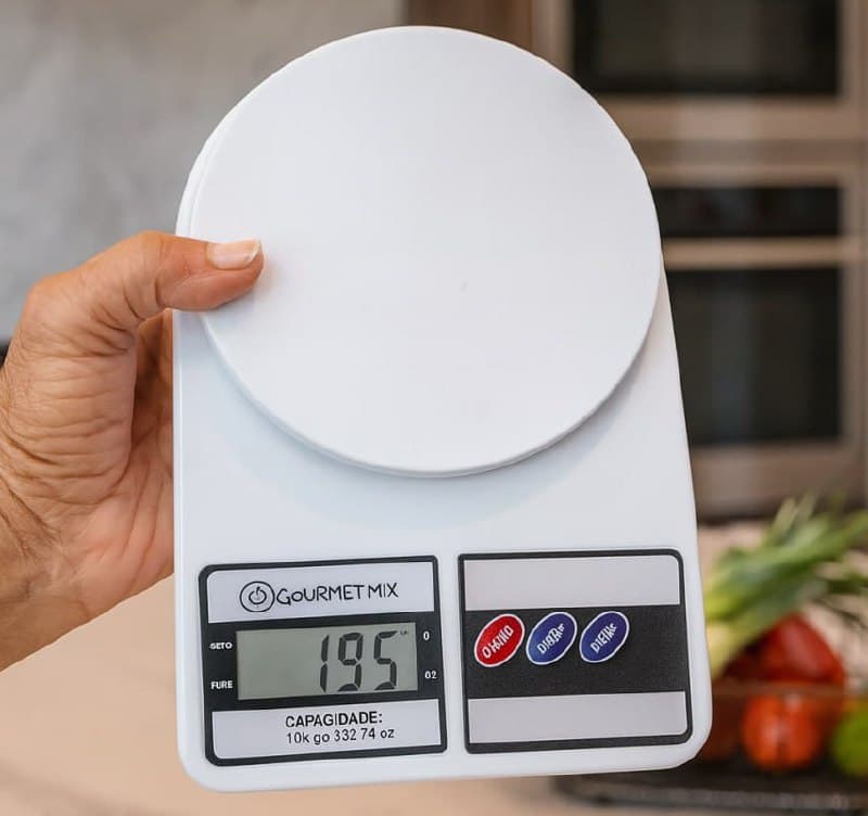 Balança de Precisão Digital para Cozinha Gourmet Mix Branco