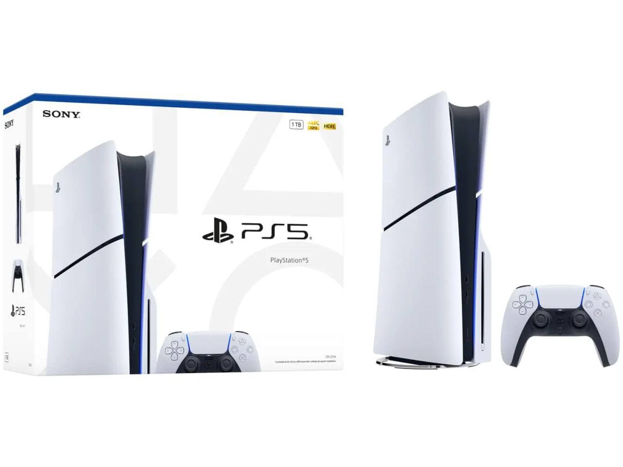 PlayStation 5 Slim com Leitor 1TB 1 Controle Branco Sony